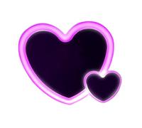 Heart Shape Solar Car LED Lights - Suction Lamp, Solar-Powered Heart LED Light with Suction Cup | Car Interior Ambient Lamp for Sedan, Truck, and Vehicle Window | Love-Themed Decorative Light