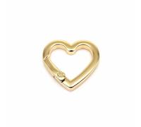 Heart Shape Spring Gate O Ring Openable Handbag Belt Strap Buckle Connect Keyring Pendant Key Chain Snap Clasp Clip 5pcs (Light Gold,Inner Wide 19mm)
