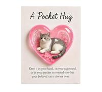 Heart Shaped Cat Keepsake - Card Ornament Set, Inspirational Emotional Cards, Premium Quality Paper | Motivational Gift for Women Teens Family Christmas Holiday Encouragement Celebration Sentiment Tho