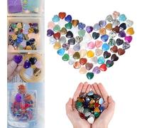 Heart-Shaped Crystal Stones, Valentine's Day Special Heart-Shaped Crystal, Heart Shaped Stones Natural Colorful Gifts 20/30/60 PCS, Valentines Gift, Colorful Random Color (30Pcs,Natural Stone)