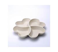 Heart-Shaped Fruit Platter, Creative Plate / Storage Box, Durable and Beautiful Appearance, Easy To Clean, Color: White