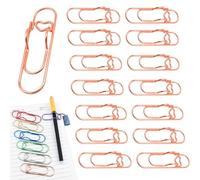 Heart Shaped Metal Pen Clip 16PCS,2.8 Inch Heart Shaped Pen Holder,Durable Steel Paperclip for Notebook,Reusable Planner Paperclip Pencil Clip,Office School Supplies (Three colors mixed,64PCS)