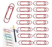 Heart Shaped Metal Pen Clip 16PCS,2.8 Inch Heart Shaped Pen Holder,Durable Steel Paperclip for Notebook Journal,Reusable Planner Paperclip Pencil Clip,Portable Cute Office School Supplies (red,16PCS)