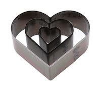 Heart Shaped Punching Die Cutter, Hollow Punch Die Cutter Set, High Carbon Steel Leather Craft Cutting Mold for DIY Belt Bag Wallet, 3pcs Different Sizes with Durable Design