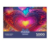 Heart-Shaped Rose Tree in Dreamy Garden Pezzi Taglio Preciso Ideale Per Ridurre Stress, Calma Mentale E Godersi Momenti Di Svago 70x50cm/1000pcs