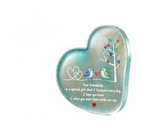 Heart-Shaped Sea Glass Friendship Keepsake,Desktop Decoration