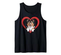 Heart Shetland Sheepdog Glasses Sheltie Canotta