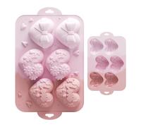 Heart Silicone Mold, Chocolate Heart Molds, Food Grade Embossed Design with Easy Release, Baking Craft Mould for Pudding, Cake, Valentine's Day, Soap, Jelly, 11.02 X 6.69 X 0.98 Inches