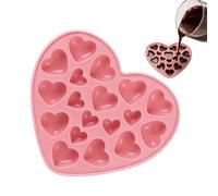Heart Silicone Mold - Valentine Chocolate Molds, 18 Cavities Food Grade, Love Shape Candy Tray | Flexible Non Stick Bakeware Pan for Candies Jellies Valentines Thanksgiving Birthday Party Offices