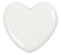 Heart, size 6,5x6,5 cm, thickness 10 mm, white, 1pc