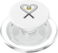 Heart Softball Bats Love Player Coach Fan PopSockets PopGrip per MagSafe