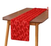 Heart Table Runner - Valentine Red Love Heart Desk Centerpiece, Romantic Decorative Table Runner for Parties, Holiday Events, Weddings, Anniversaries, and Themed Banquets, Elegant Home Dining Room