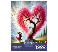 Heart Tree Dance 1000 Pezzi Puzzle Premium Romantic Ardor Vibe Puzzle Classico Cartone Spesso - Ultra Difficile, Anti-stress E Relax, Ideale Per Divertimento Indoor 70x50cm/1000pcs