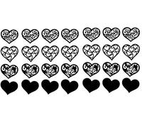 Heart Valentines Love Collections (Hearts Valentines Vinyl Stickers Black)
