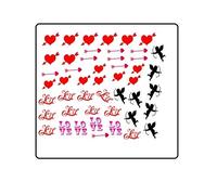Heart Valentines Love Collections (Valentines Nail Art Decals c2)