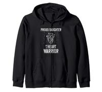 Heart Warrior - Supporto per chirurgia cardiaca Figlia Orgogliosa Felpa con Cappuccio