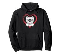 Heart West Highland White Terrier Glasses Westie Felpa con Cappuccio