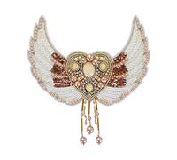 Heart Wings Patches Bead Sequin Badges Decorative Bag DIY Sew on Appliques Craft Applique Clothing Accessories