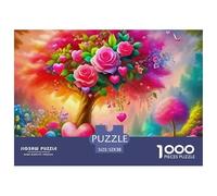 Heart with Butterflies And Flowers by Sea Pezzi Taglio Preciso Ideale Per Ridurre Stress, Calma Mentale E Godersi Momenti Di Svago 52x38cm/1000pcs