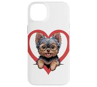 Heart Yorkshire Terrier Glasses Yorkie Terriers Custodia per iPhone 14 Plus