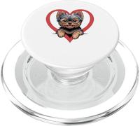Heart Yorkshire Terrier Glasses Yorkie Terriers PopSockets PopGrip per MagSafe