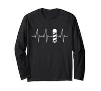 Heartbeat Barber Shop - Maglietta a maniche lunghe con polo da barbiere Maglia a Manica