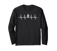 Heartbeat ECG Morel Funghi Micologia Funghi Foraggiamento Maglia a Manica