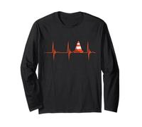 Heartbeat ECG Pulse Costruzione Cono di Sicurezza Maglia a Manica