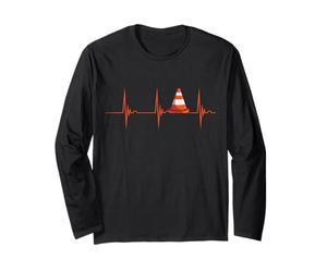 Heartbeat ECG Pulse Costruzione Cono di Sicurezza Maglia a Manica