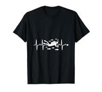 Heartbeat ECG Scuba Diver I Love Scuba Diving Maglietta