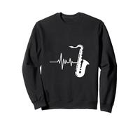 Heartbeat Saxophone Jazz Music Lover Ritmo Felpa