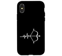 Heartbeat Tiro con l'arco arco e freccia bersaglio amore Custodia per iPhone X/XS