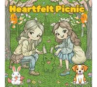 Heartfelt Picnic: Color and Celebrate Love with Two Furry Friends