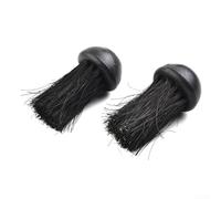 Hearth Companion - Set di 2 testine rotonde per spazzole, in cocco, per un uso duraturo