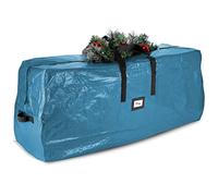 Hearth & Harbor Borsa con manici e elegante scatola impermeabile per albero di Natale, con doppia cerniera, 2,1 m, in plastica PE