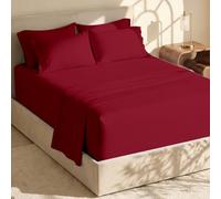 Hearth & Harbor Set di biancheria da letto singolo Split King Size, 6 pezzi, con angoli extra profondi, in microfibra, color foglia di tè
