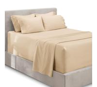 Hearth & Harbor Set di lenzuola, con lenzuolo con ampi angoli elasticizzati, per materassi profondi da 46 cm a 61 cm, confezione da 6 pezzi, crema, Coppia