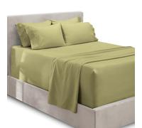 Hearth & Harbor Set di lenzuola lussuose e morbide, 4 pezzi, con angoli elasticizzati extra profondi, per materassi fino a 53,3 cm, per letto matrimoniale spazzolato, per letto matrimoniale XL, salvia