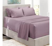 Hearth & Harbor Set di lenzuola per letto king size con tasca extra profonda, per materassi profondi 45-61 cm, lenzuola con angoli extra profondi, 6 pezzi per letto king size, con tasca profonda,
