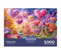 Heartland Fantasy 1000 Pezzi Puzzle Divertente Decorazione Per La Casa Colorful Cloud Balloons Puzzle GiocattoloPuzzle Antistress Per Regali 52x38cm/1000pcs
