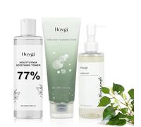 Heartleaf 77% Soothing Toner 100ml,Pore Cleansing Oil 100ml,Heartleaf Pore Cleansing Foam 150ml,Reduce Pore Toner Deep Cleanseing Quercetin Heartleaf Facial Cleanser Schiuma Detergente