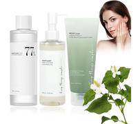 Heartleaf 77% Soothing Toner 250ml - Heartleaf Quercetinol Pore Deep Ceanseing Foam 150ml - Heartleaf Pore Control Cleansing Oil 200ml - Riduce Schiuma Detergente - Per Donne Uomini