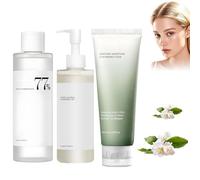 Heartleaf Quercetinol Pore Deep Ceaneing Foam 150 ml - Heartleaf Pore Control Cleansing Oil 200 ml - Heartleaf 77% Soothing Toner 250 ml per viso, donne e uomini