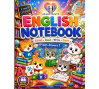 Heartprints English Notebook: Early Handwriting Practice for KG1 to Primary 2 with Wide Writing Lines and My Little Glossary - USA & Canada Edition
