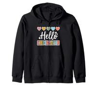 Hearts Back to School Hello Kindergarten Felpa con Cappuccio