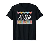 Hearts Back to School Hello Kindergarten Maglietta