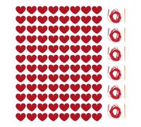 Hearts Bulk Bulk 6 Pacchetto Garland Red Pre -Strung Banner San Giorno Decorazioni romantiche per feste di matrimonio Engagement Home Office Classroom Decor non tessuto in