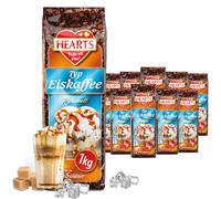 HEARTS - Caffè in polvere di caramello, 20 x 1 kg, confezione convenienza perfetta per stazioni di servizio, panetteria, hotel, aziende, ecc. - polvere di caffè per estate, frappe art, bevanda estiva,