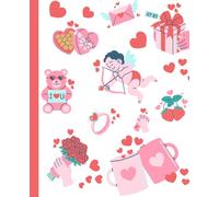 Hearts & Cupids Notebook: Blank Pages: Charming Valentine's Day Corner Art on Each Page. Perfect for Valentine's Day Gifts, Love Notes, Journaling, Notes, Sketching, Doodling, or School