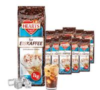 HEARTS, polvere da caffè ghiacciato, 20 x 1 kg, confezione convenienza perfetta per i clienti aziendali - lnstant caffè in polvere per l'estate, preparazione rapida, Ice Coffee Frappe Art, bevanda